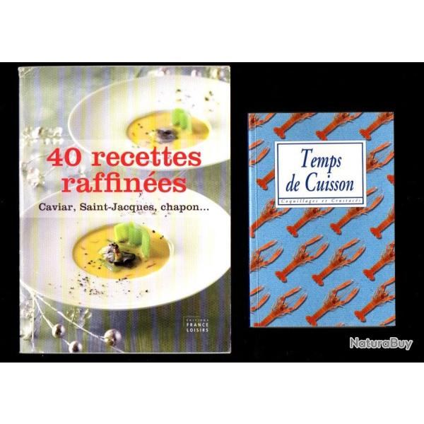 cuisine recettes petit lot de 5 livres , temps de cuisson coquillages et crustac�s , cuisine fraiche