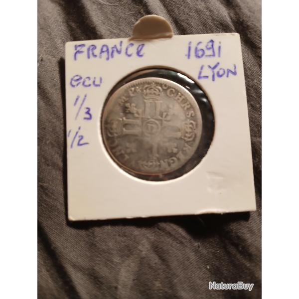 Ecu fran�ais 1691 Lyon, argent