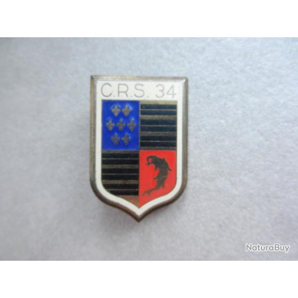 insigne CRS n�34 Police Nationale