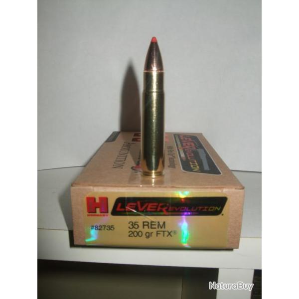 UNE !!! Tres Belle Cartouche cal. 35 REMINGTON balle " LEVER EVOLUTION  "