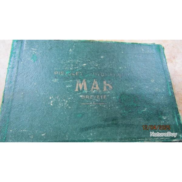 1 boite d'origine MAB C D Manu Armes Bayonne 7.65 browning 32 acp Pistolet automatique 16x19cm