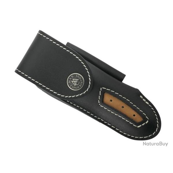 ETUI CUIR LE THIERS 12CM NOIR/ALEZAN