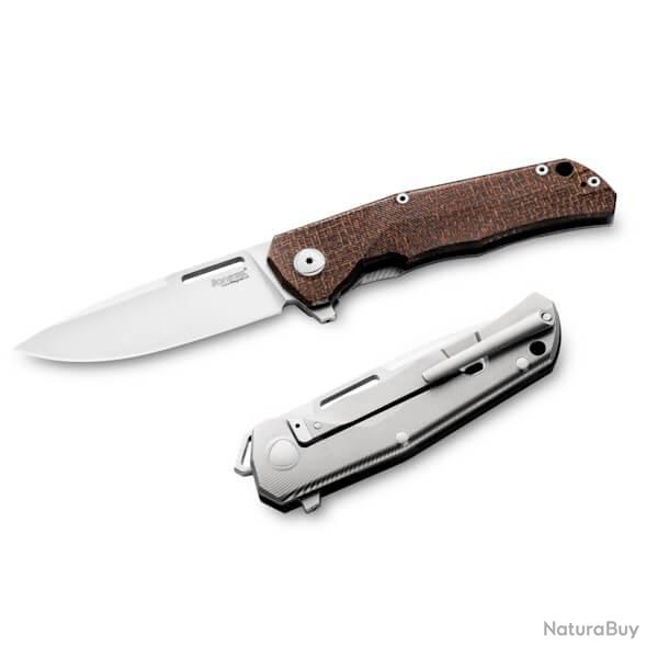 Q4.BGR Couteau pliant LionSTEEL "Q4TTRO" micarta vert/Titanium