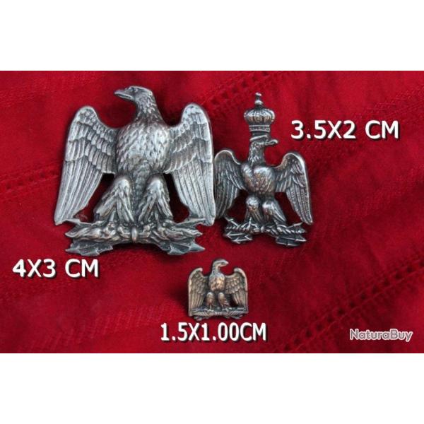 Lot de trois aigles d'empire(copie) fixation mode pin's-100% �tain