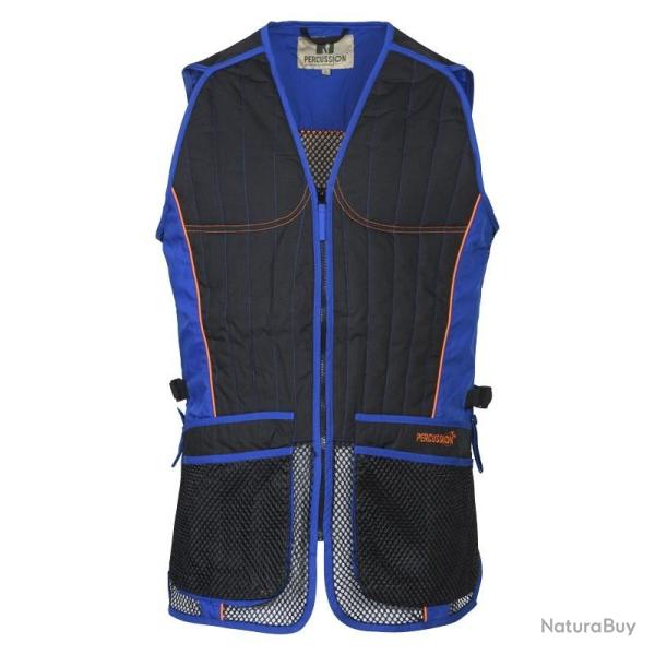 Gilet de Ball-Trap Percussion S Noir/Bleu