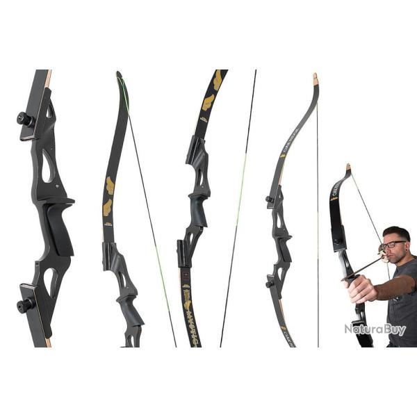 Arc recurve chasse T/D Oak Ridge Mystic 58 pouces Noir RH 25 lbs 58"