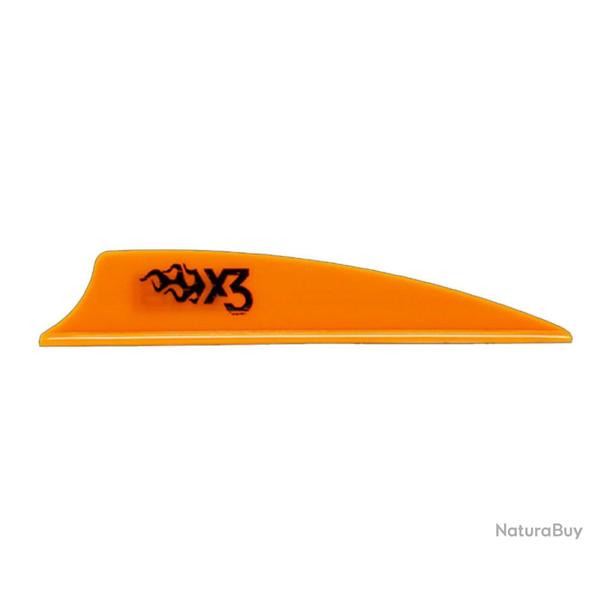 Plumes X3 Shield Cut 2.25 pouces Bohning Neon orange x 100