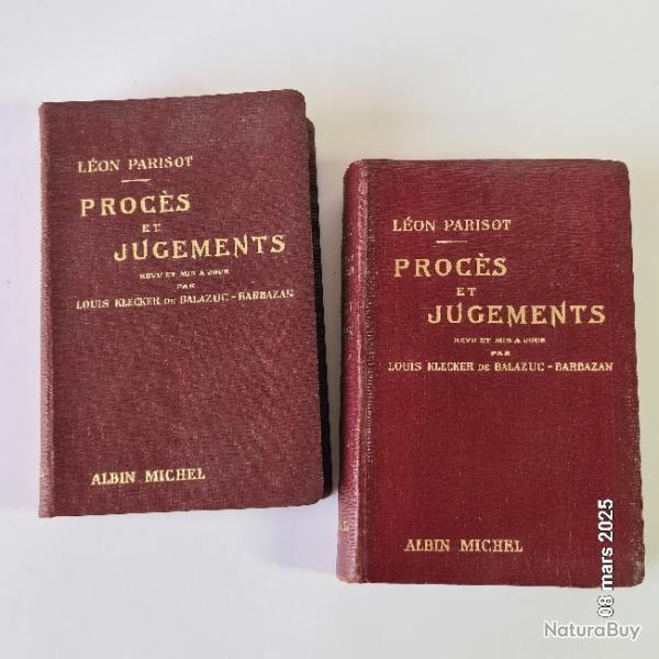 Petite encyclopdie de droit usuel Procs et Jugements, Leon Parisot, 1928