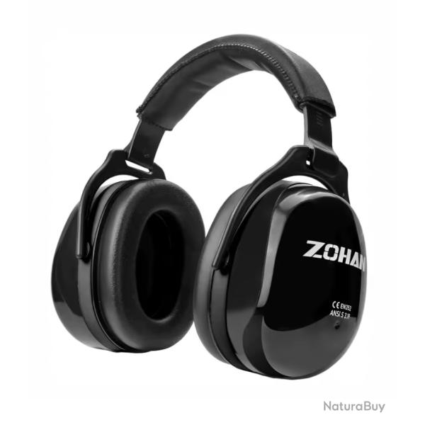 Casque Antibruit 28dB - Protection Auditive Confortable et R�glable Noir