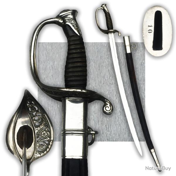 ABL : RARE SABRE DE GARDE CIVIQUE BELGE M1850 '' 10 '' / SOUS-OFFICIER LEOPOLD II XIX ORIGINAL
