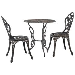 Salon de bistro 3 pcs Aluminium coul&eacute;