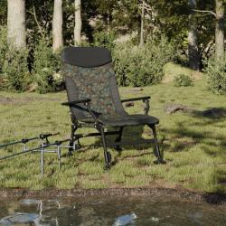 Chaise de p&ecirc;che avec accoudoir pliable camouflage