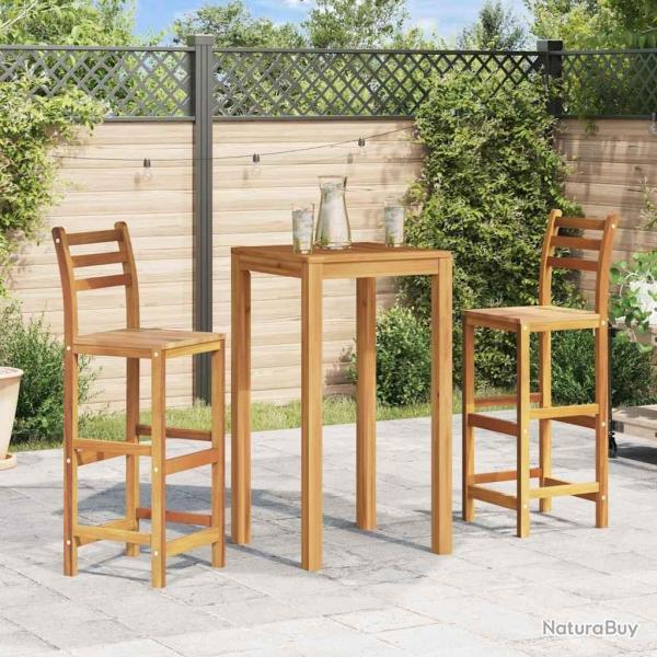 Tabourets de bar lot de 2 bois d'acacia massif alsavelo