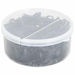 Bandes tress&eacute;es pour chevaux 500 pcs silicone noir