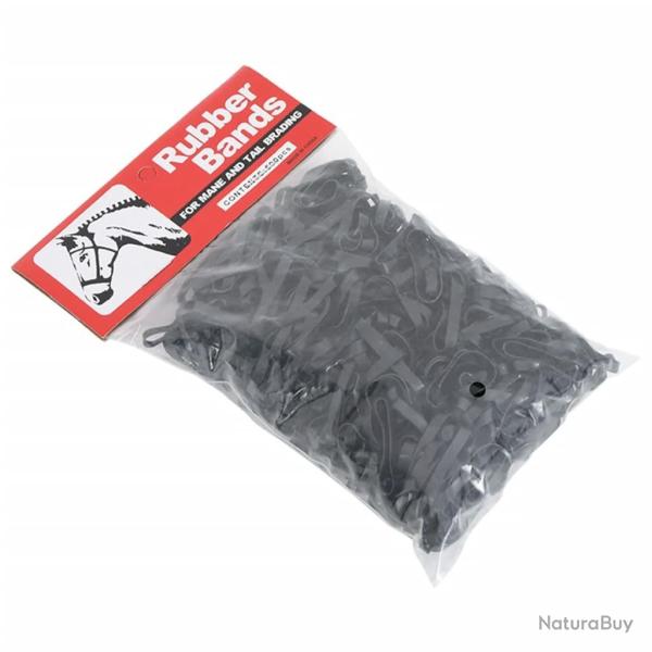 Bandes tress�es pour chevaux 500 pcs silicone noir alsavelo