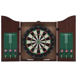 Jeu de cibles professionnel Sisal avec armoire et 6 fl&eacute;chettes
