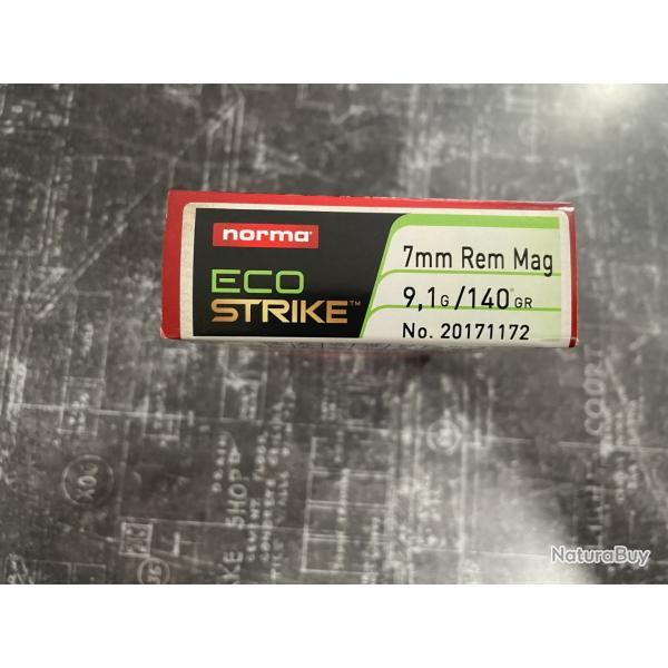 NORMA cal.7mm rem mag ecostrike 9.1g 140gr par 20
