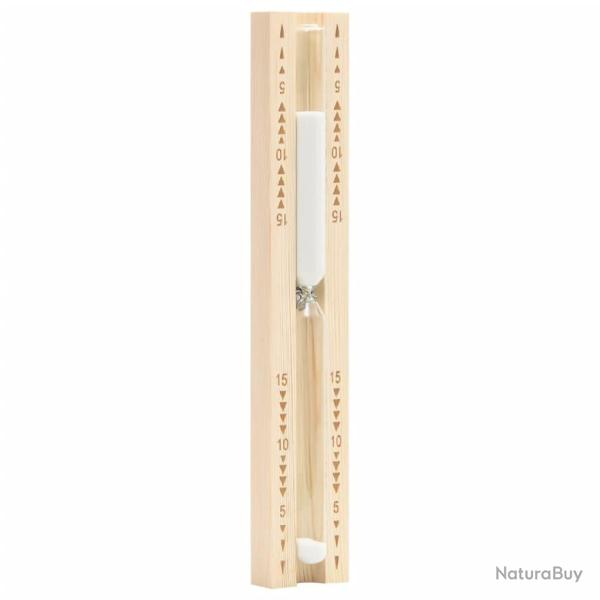 Minuterie � sable pour sauna 15 minutes Bois massif de pin alsavelo