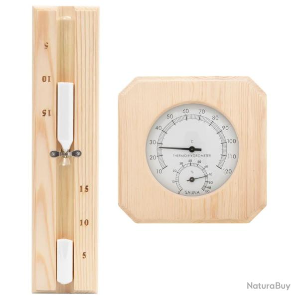 Ensemble 2 en 1 hydrothermographe et minuterie � sable de sauna alsavelo