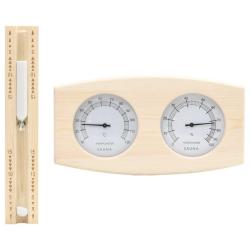 Ensemble 2 en 1 hydrothermographe et minuterie &agrave; sable de sauna