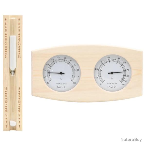 Ensemble 2 en 1 hydrothermographe et minuterie � sable de sauna