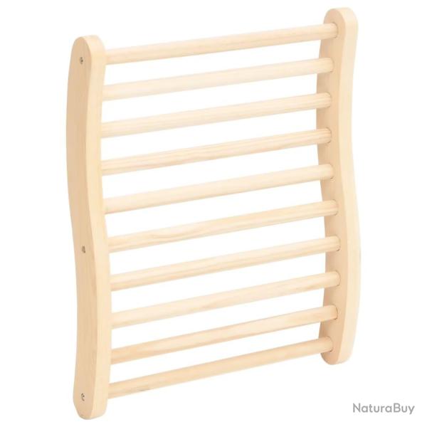 Dossier de sauna en forme de S Bois massif de pin