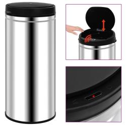Poubelle &agrave; capteur automatique 80 L Acier inoxydable