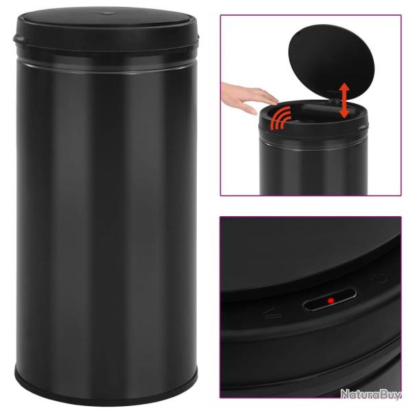 Poubelle � capteur automatique 70 L Acier au carbone Noir