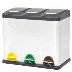 Poubelle &agrave; ordures Acier inoxydable 24 L