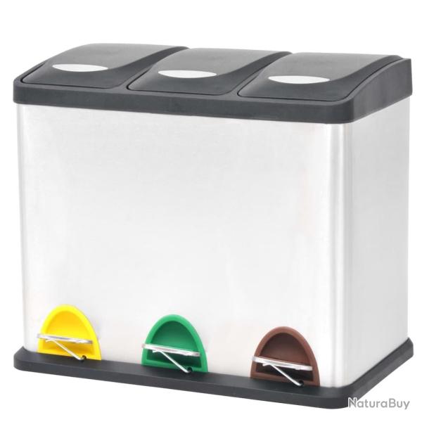 Poubelle � ordures Acier inoxydable 24 L