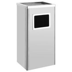 Poubelle &agrave; cendrier d'h&ocirc;tel 45 L Acier inoxydable