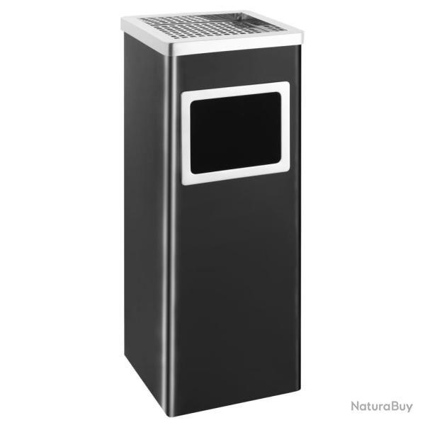 Poubelle � cendrier d'h�tel 36 L Acier Noir