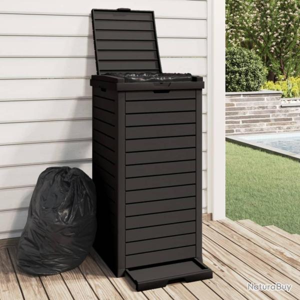 Poubelle d'ext�rieur noir 41x41x86 cm polypropyl�ne