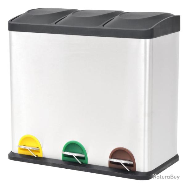 Poubelle � ordures Acier inoxydable 54 L