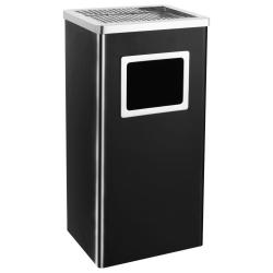 Poubelle &agrave; cendrier d'h&ocirc;tel 45 L Acier Noir