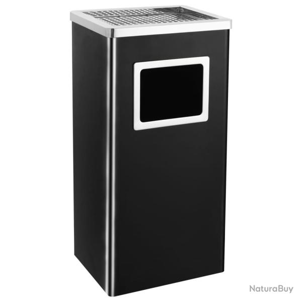 Poubelle � cendrier d'h�tel 45 L Acier Noir