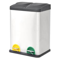 Poubelle &agrave; ordures Acier inoxydable 36 L