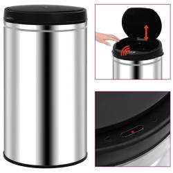Poubelle &agrave; capteur automatique 60 L Acier inoxydable