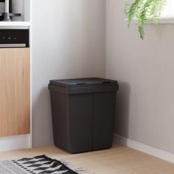 Poubelle double anthracite 2x25 L