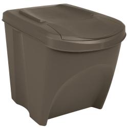 Poubelles &agrave; ordures empilables 3 pcs Gris 75 L Polypropyl&egrave;ne