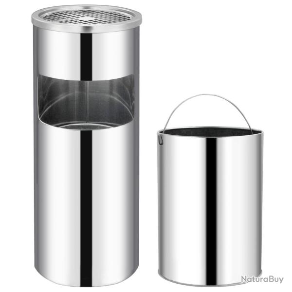 Poubelle � cendrier d'h�tel 30 L Acier inoxydable