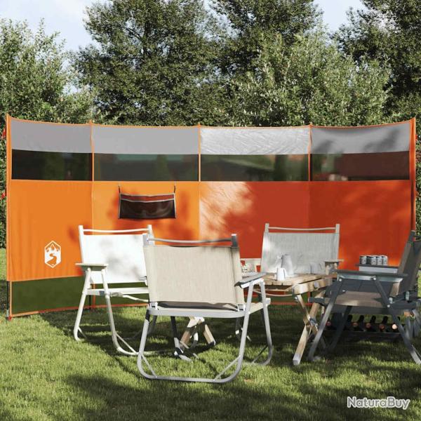 Brise-vent de camping orange 366x152x152 cm imperm�able