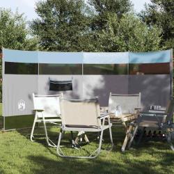 Brise-vent de camping bleu 366x152x152 cm imperm&eacute;able alsavelo