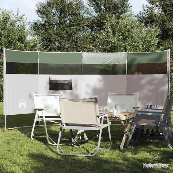 Brise-vent de camping vert 366x152x152 cm impermable alsavelo