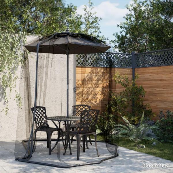 Moustiquaire pour parasol 220 maille noir ?300x230 cm