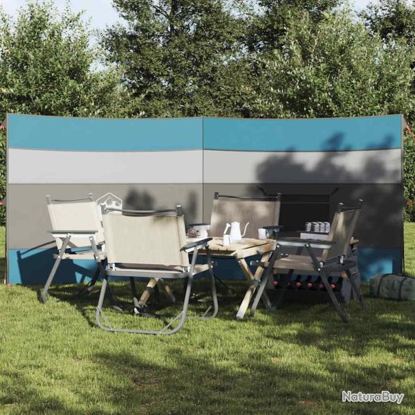 Brise-vent de camping bleu 340x130 cm imperm�able