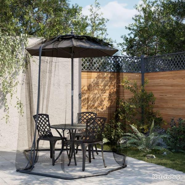 Moustiquaire pour parasol 220 maille noir ?330x250 cm alsavelo