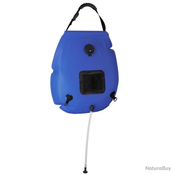 Sac de douche de camping bleu 20 L PVC