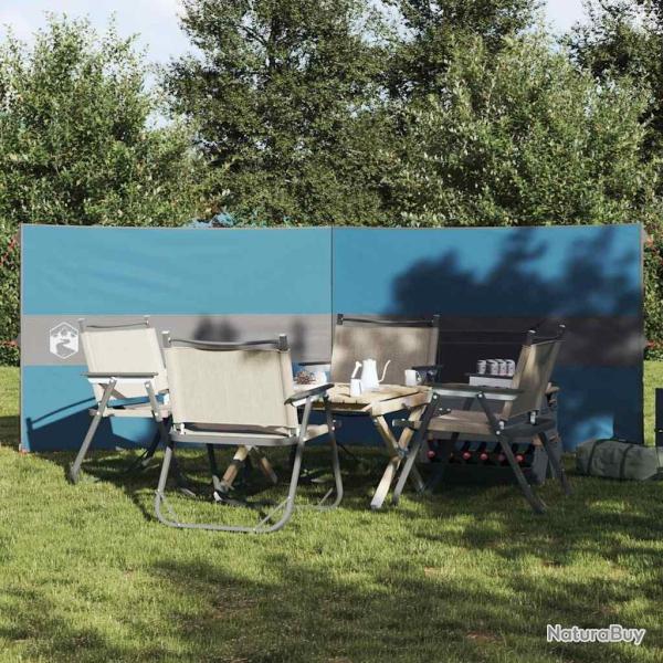 Brise-vent de camping bleu 344x120 cm imperm�able