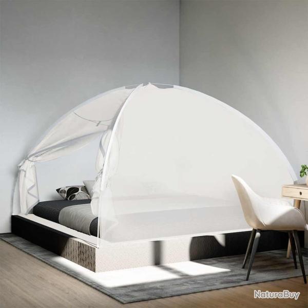 Moustiquaire mongole avec portes 220 maille blanc 200x200x135cm alsavelo